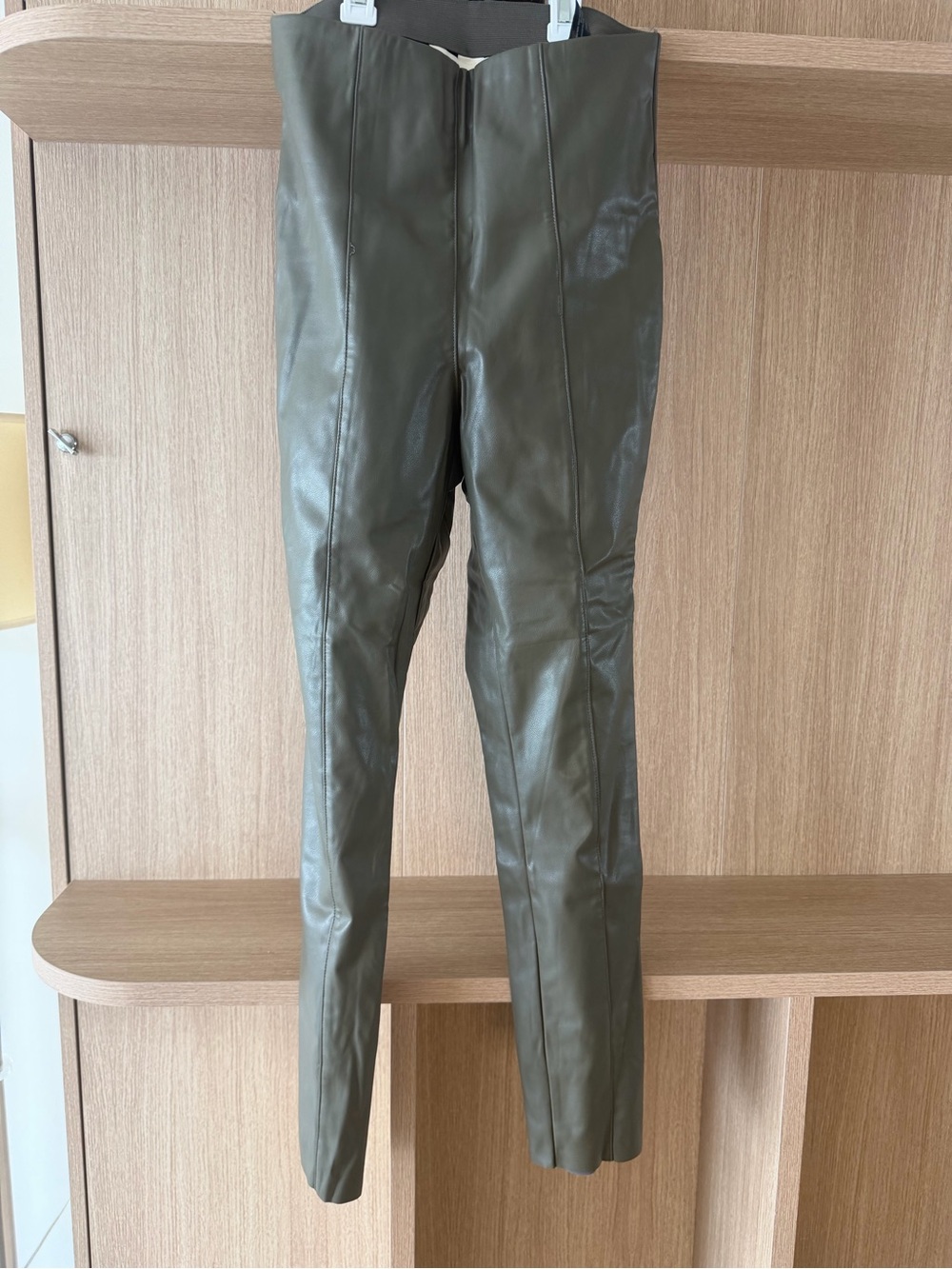 H&M  fox leather khaki pants